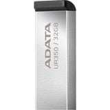 ADATA UR350 lecteur USB flash 32 Go USB Type-A 3.2 Gen 1 (3.1 Gen 1) Noir, Clé USB Nickel/Noir, 32 Go, USB Type-A, 3.2 Gen 1 (3.1 Gen 1), 100 Mo/s, Casquette, Noir