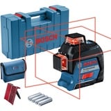 Bosch GLL 3-80 Professional Niveau de ligne 30 m 630 - 650 nm (< 10 mW), Laser Cross Ligne Bleu/Noir, 30 m, 0,3 mm/m, 4°, 120 m, 630 nm, horizontale/verticale