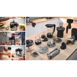 Bosch Serie 6 MUMS6ZS13D robot de cuisine 1600 W 5,5 L Noir, Acier inoxydable Balances intégrées Noir/en acier inoxydable, 5,5 L, Noir, Acier inoxydable, 3,5 kg, 2,5 kg, Erreur, Oui, 6,35 cm (2.5")