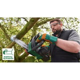 Bosch UniversalChain 18, Scie à chaîne Vert/Noir, 20 cm, 4,5 m/s, 1,1 mm, 0,08 L, Batterie, 3,7 m/s²