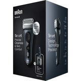 Braun Series 8 8463cc Rasoir à grille Tondeuse Gris Bleu-gris/Argent, Rasoir à grille, Gris, Chargement, Batterie, Lithium-Ion (Li-Ion), 60 min