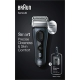 Braun Series 8 8463cc Rasoir à grille Tondeuse Gris Bleu-gris/Argent, Rasoir à grille, Gris, Chargement, Batterie, Lithium-Ion (Li-Ion), 60 min