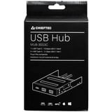 Chieftec MUB-3003 hub & concentrateur USB 3.2 Gen 2 (3.1 Gen 2) Type-A 10000 Mbit/s Noir, Panneau avant Noir, USB 3.2 Gen 2 (3.1 Gen 2) Type-A, USB 3.2 Gen 1 (3.1 Gen 1) Type-A, USB 3.2 Gen 2 (3.1 Gen 2) Type-C, 10000 Mbit/s, Noir, Métal, Plastique, 102 mm