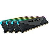 Corsair 32 Go DDR4-3600 Quad-Kit, Mémoire vive Noir,  CMN32GX4M4Z3600C18, Vengeance RGB RT, XMP 2.0