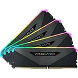 Corsair 32 Go DDR4-3600 Quad-Kit, Mémoire vive Noir,  CMN32GX4M4Z3600C18, Vengeance RGB RT, XMP 2.0