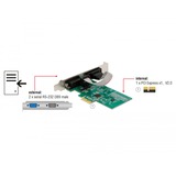 DeLOCK Carte PCIe x1 vers 2x Série RS-232, Carte d'interface 