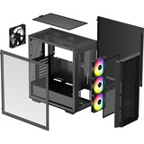 DeepCool CG540 boîtier midi tower Noir | 2x USB-A | Verre Trempé