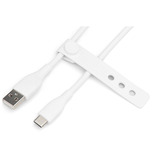 Digitus Câble de connexion USB 2.0 en silicone USB-A > USB-C Blanc