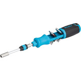 Hazet Tournevis à cliquet avec embouts 811R-4, Set d'embouts de vissage Bleu/Noir