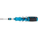 Hazet Tournevis à cliquet avec embouts 811R-4, Set d'embouts de vissage Bleu/Noir