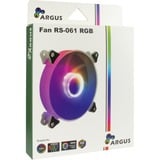 Inter-Tech Argus RS-061 Boitier PC Ventilateur 12 cm ventilateur de boîtier RGB  120 x 120 x 25 mm, PWM, Ventilateur, 12 cm