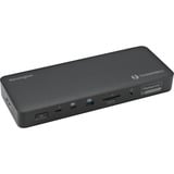 Kensington SD5920T EQ Station d’accueil hybride Thunderbolt4 avec 4 sorties vidéo 4K et technologie DisplayLink, Station d'accueil Avec fil, Thunderbolt 4, 96 W, 3,5 mm, 10,100,1000,2500 Mbit/s, Noir