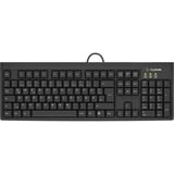 KeySonic clavier Noir, Layout DE, Rubberdome