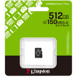 Kingston SDCS3/512GBSP, Carte mémoire Noir