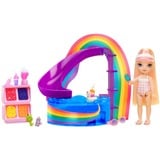 MGA Entertainment Rainbow High Little Pool Day with Blush Playset, Figurine Rainbow High Little Pool Day with Blush Playset, Poupée mannequin, Femelle, 4 an(s), 140 mm, Multicolore