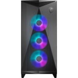 MSI MPG Gungnir 300R AIRFLOW Midi Tower Noir, boîtier pc Noir | 2x USB-A | 1x USB-C | RGB | Verre Trempé