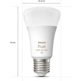 Philips Hue A60 - Ampoule connectée E27 - 800 (pack de 4), Lampe à LED Philips Hue White and Color ambiance A60 - Ampoule connectée E27 - 800 (pack de 4), Ampoule intelligente, Blanc, Bluetooth/Zigbee, LED, E27, 2000 K