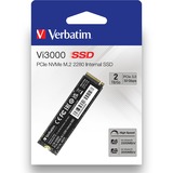 Verbatim Vi3000 2 To M.2 PCI Express 3.0 NVMe SSD 2 To, M.2, 3100 Mo/s