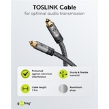 goobay Câble Toslink Plus Noir/Argent