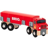 BRIO Camion de transport de bois, Jeu véhicule Rouge, Camion de transport de bois, Modèle de camion à grumes, Pré-assemblé, Garçon/Fille, Train, 6 pièce(s), 0,3 an(s)