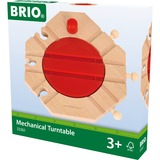 BRIO Circuit de train en bois - Plaque tournante mécanique Bois/Rouge, Piste, 3 an(s), Rouge