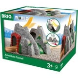 BRIO Circuits de train en bois - Tunnel d'aventures Gris/Rouge