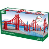 BRIO Double pont suspendu, Train Rouge/Marron, Piste, Garçon/Fille, 3 an(s), Rouge