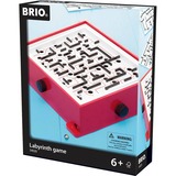 BRIO Jeu de labyrinthe et 2 planches de jeu, Jeu d'adresse Rouge, Jeu de labyrinthe et 2 planches de jeu, Jeu de société, Motricité fine (dextérité), 0,5 an(s)