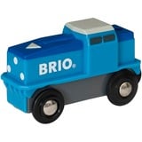 BRIO Locomotive De Fret Bleue À Pile, Jeu véhicule Bleu/Blanc, Voiture, 3 an(s), AA, Bleu