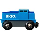 BRIO Locomotive De Fret Bleue À Pile, Jeu véhicule Bleu/Blanc, Voiture, 3 an(s), AA, Bleu
