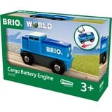BRIO Locomotive De Fret Bleue À Pile, Jeu véhicule Bleu/Blanc, Voiture, 3 an(s), AA, Bleu