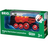 BRIO Locomotive Puissante à Piles - Rouge, Jeu véhicule Rouge