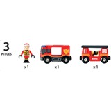 BRIO Monde - Véhicule de pompiers avec son et lumière, Jeu véhicule Rouge/Jaune
