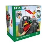 BRIO Plateforme grue et tunnels multifonctions, Jeu de construction Plateforme grue et tunnels multifonctions, 0,3 an(s), Batteries requises, Gris