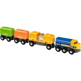 BRIO Three-Wagon Cargo Train véhicule pour enfants, Jeu véhicule Train, 3 an(s), Plastique, Bois, Multicolore