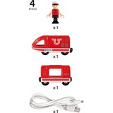 BRIO Train De Voyageur Rechargeable, Jeu véhicule Rouge, Wagon, 3 an(s), AAA, Multicolore