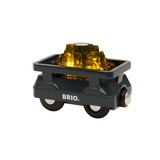 BRIO Wagon lumineux chargé d’or, Jeu véhicule Wagon lumineux chargé d’or, 0,3 an(s), Batteries requises, Noir