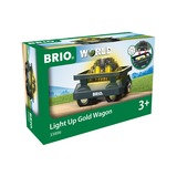 BRIO Wagon lumineux chargé d’or, Jeu véhicule Wagon lumineux chargé d’or, 0,3 an(s), Batteries requises, Noir