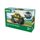 BRIO Wagon lumineux chargé d’or, Jeu véhicule Wagon lumineux chargé d’or, 0,3 an(s), Batteries requises, Noir