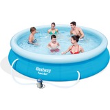 Bestway Fast Set Piscine autoportante Pool, set avec pompe 3.66m x 76cm Bleu, set avec pompe 3.66m x 76cm, 5377 L, Piscine gonflable, Bleu, 15 kg