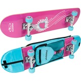 HUDORA Skateboard Skate Wonders, Planche à roulettes rose fuchsia, 12172, ABEC 3, Sac à dos