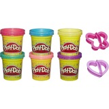 Hasbro – 6 Pots De Pate A Modeler À Paillettes Et 2 Accessoires - 56 G Chacun, Pâte à modeler 3 an(s), Garçon/Fille, Chine, 420 g, 208 mm, 57,1 mm