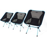 Helinox Chair One XL Chaise de camping 4 pieds Noir, Siège Noir/Bleu, 145 kg, Chaise de camping, 4 pieds, Pliable, 1,5 kg, Noir
