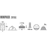 High Peak Minipack 2, Tente Bleu/gris