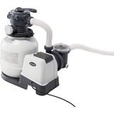 Intex 26646 accessoire pour piscine Pompe à filtre de sable, Filtre à eau Gris foncé/gris, Pompe à filtre de sable, Noir, Blanc, Piscine hors-sol, Vanne à 6 voies, Secteur, 220 - 240 V
