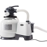 Intex 26648 accessoire pour piscine Pompe à filtre de sable, Filtre à eau Gris foncé/gris, Pompe à filtre de sable, Noir, Blanc, Piscine hors-sol, Vanne à 6 voies, Secteur, 220 - 240 V