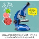 KOSMOS 63605 Coffrets de sciences pour enfant, Boîte d’expérience Microscope, Biologie, 8 an(s), Bleu
