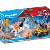 PLAYMOBIL Dragline avec mur de construction, Jouets de construction Garçon/Fille, 5 an(s), Multicolore, Plastique