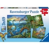 Dinosaures 3x49 pièces, Puzzle