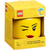 Room Copenhagen LEGO Storage Head "Whinky", mini, Boîte de rangement Jaune